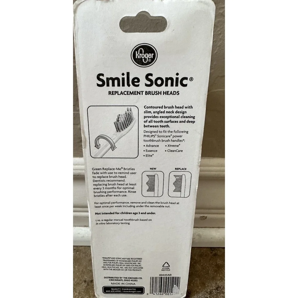 New Smile Sonic Replacement Brush Heads Cleancare Extreme Elitte Essence Advance